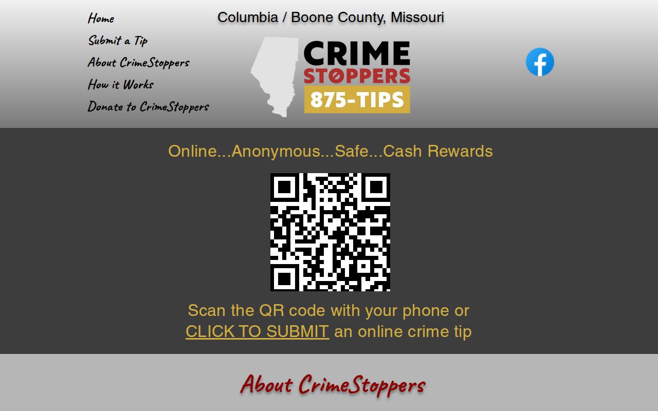 Boone County wanted-person tip and CrimeStoppers record source